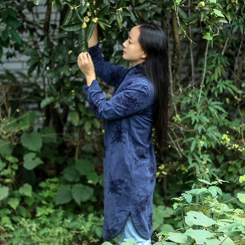 【黛青】提花棉麻連衣裙中式國風繡花 立領斜襟中長溫婉複古旗袍在類目 女裝/女士精品, 唐裝/民族服裝/舞臺服裝, 唐裝/中式服裝, 裙子中 - 來自Buy2taobao.com提供專業的淘寶代購服務
