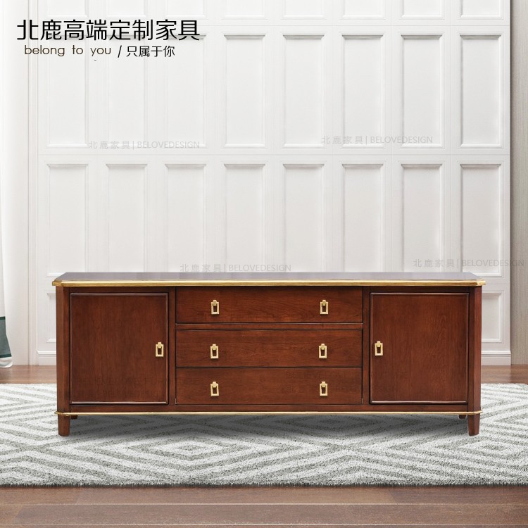 北鹿高端定制家具卧室美式轻奢新古典实木客厅电视柜MK60|msdalam kategori perabot kediaman, kabinet, kabinet TV - dari Buy2taobao.com untuk memberikan perkhidmatan ejen Taobao profesional membeli