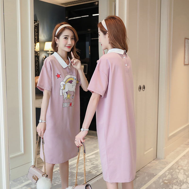 pregnant woman Summer wear jacket fashion leisure time T-shirt pregnant woman Dress Long summer Chao Ma T-shirt Women dress Easyin the Maternity/Maternal supplies/Nutrition , Maternity , Dress category - from Buy2taobao.com to provide professional Taobao agent buy service
