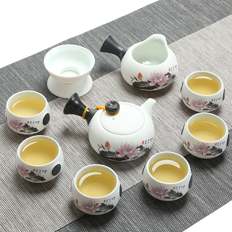 Ming Feng Ceramic kung fu tea suit Snowflake tea set teacup household a complete set gift Porcelain tea setin the Tableware , Tea set , Kung Fu Tea category - from Buy2taobao.com to provide professional Taobao agent buy service