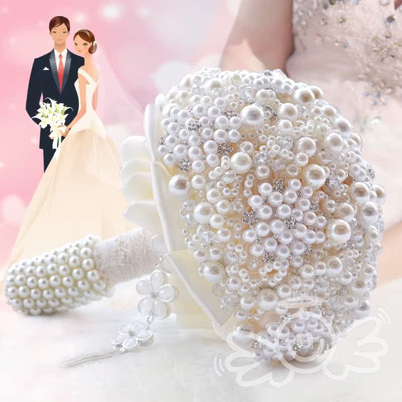高档豪华美式韩式中式小清新婚庆用品新娘伴娘结婚全珍珠手捧花束|ruв категории доставка цветов/цветок моделирования/растения садоводства, свадебные цветы макет, невеста букеты - от Buy2taobao.com для оказания профессиональной услуги покупки агента Taobao