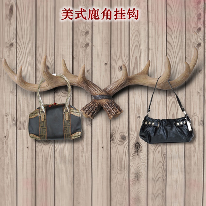 美式复古鹿角钥匙挂钩 玄关家居门口创意衣帽架个性壁挂 墙上装饰在类目 家居饰品, 装饰挂钩中 - 来自Buy2taobao.com提供专业的淘宝代购服务
