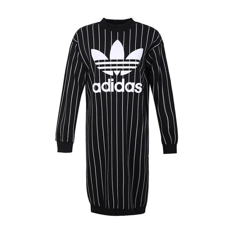 Adidas阿迪达斯 女装 2019新款正品三叶草休闲连衣裙卫衣 DY0877|msdalam kategori sukan/pakaian kasual, skirt, pakaian sukan - dari Buy2taobao.com untuk memberikan perkhidmatan ejen Taobao profesional membeli