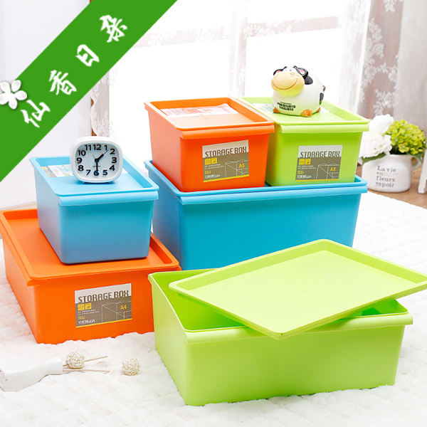 创意家居 多彩糖果色简约有盖收纳箱 整理箱 可叠加储物箱 储物盒|msdalam kategori penyatuan simpanan, Rumah Storage Appliances, kotak simpanan, kotak simpanan - dari Buy2taobao.com untuk memberikan perkhidmatan ejen Taobao profesional membeli