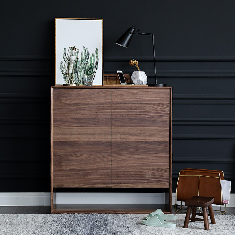 Modern minimalist Walnut All solid wood customized Customized a living room Entrance cabinet Lockers Storage cabinet Sideboard Shoe cabinetin the Residential furniture , Cabinet , Shoebox category - from Buy2taobao.com to provide professional Taobao agent buy service