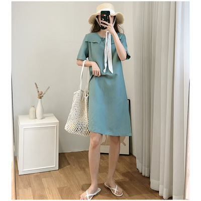 包邮 韩版淑女连衣裙2020夏季新款俏皮可爱海军领连衣裙109658