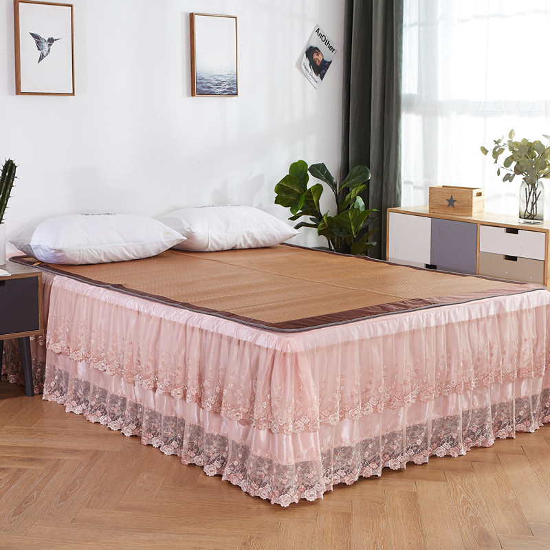 Korean Edition princess Lace Skirt singleton pure cotton thickening Bedspread Bedcover Simmons smart cover 1.5m1.8 ricein the Bedclothes , Bed skirts category - from Buy2taobao.com to provide professional Taobao agent buy service