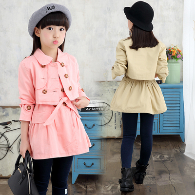 儿童装女童外套秋装2016新款中长10上衣韩版