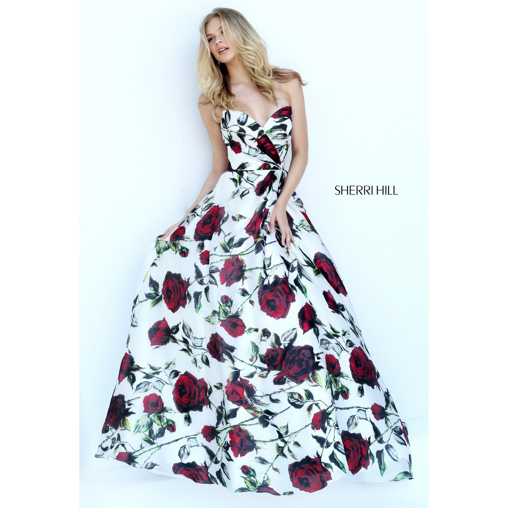 Genuine new Shanghai store U.S. purchasing Sherri Hill rose Print dress full dressin the Women's clothing/Boutique , Wedding/Cheongsam/Formal dress , Formal dress/Evening category - from Buy2taobao.com to provide professional Taobao agent buy service