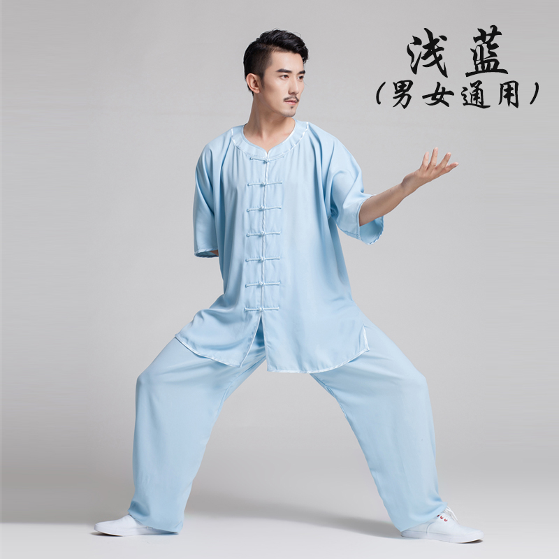 清语夏季太极服男棉加丝短袖武术服表演服太极拳服装女练功服在类目 运动/瑜伽/健身/球迷用品, 跆拳道/武术/搏击, 太极, 太极服中 - 来自Buy2taobao.com提供专业的淘宝代购服务