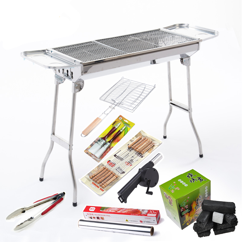 undefined5 Above outdoors Stainless steel fold Barbecue rack Portable Charcoal barbecue grill Large barbecue parts suitundefinedin the Outdoor/Mountaineer/Camping/Travel Goods , Stoves/Tableware/Picnic barbecue supplies , BBQ/Grill category - from Buy2taobao.com to provide professional Taobao agent buy service