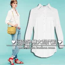 玛奇朵意大利代购 MAX & CO 2012春夏 海报款 白色长袖衬衫