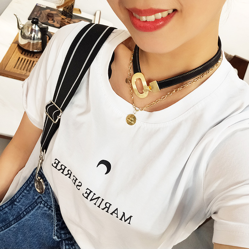 項鏈女潮網紅鎖骨鏈钛鋼韓版氣質ins酷小衆圓牌短款脖子頸鏈配飾在類目 飾品/流行首飾/時尚飾品新, 項鍊中 - 來自Buy2taobao.com提供專業的淘寶代購服務