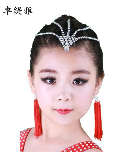 卓缇雅儿童拉丁舞头饰女新款比赛拉丁舞配饰少儿演出发饰品头花钻在类目 运动/瑜伽/健身/球迷用品, 舞蹈/健美操/体操, 拉丁舞, 拉丁舞配件中 - 来自Buy2taobao.com提供专业的淘宝代购服务
