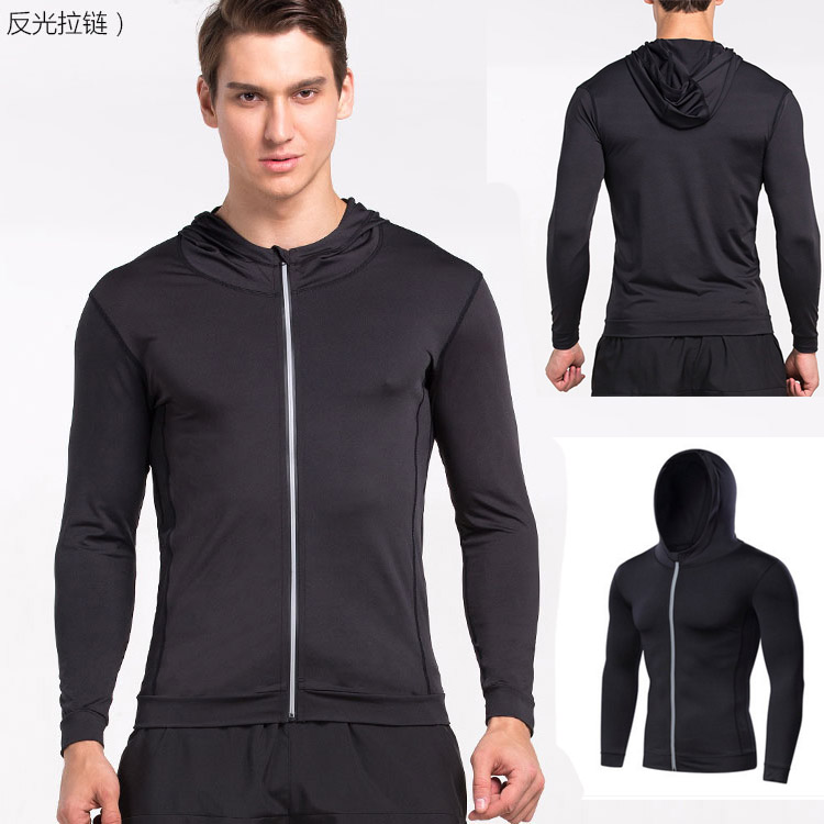 Autumn and winter Long sleeve Fitness wear Quick drying run jacket Training clothes Cardigan Hooded Sweater Tights motion coatin the Sportswear/Casual Clothing , Fitness Apparel , Fitness clothing category - from Buy2taobao.com to provide professional Taobao agent buy service