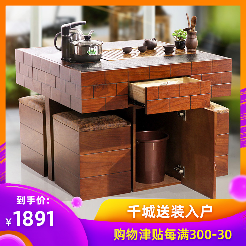 正方型陽台小茶幾 小戶型火燒石功夫茶幾實木茶台茶桌椅組合家用在類目 住宅傢俱, 幾類, 茶几中 - 來自Buy2taobao.com提供專業的淘寶代購服務