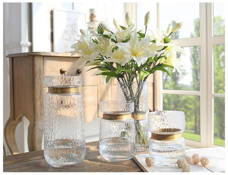 Defective/Nordic metal Clear glass vase Ferrule Set Plug vase Floral organin the Home accessories , Vase/Flower/Artificial flowers/Imitation jewelry , Flower/Vase , Vase category - from Buy2taobao.com to provide professional Taobao agent buy service