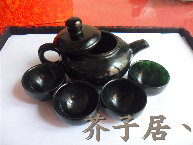 天然玉石茶壶茶具 墨绿玉茶壶酒壶活性磁排毒净化水质在类目 餐饮具, 茶具, 整套茶具中 - 来自Buy2taobao.com提供专业的淘宝代购服务