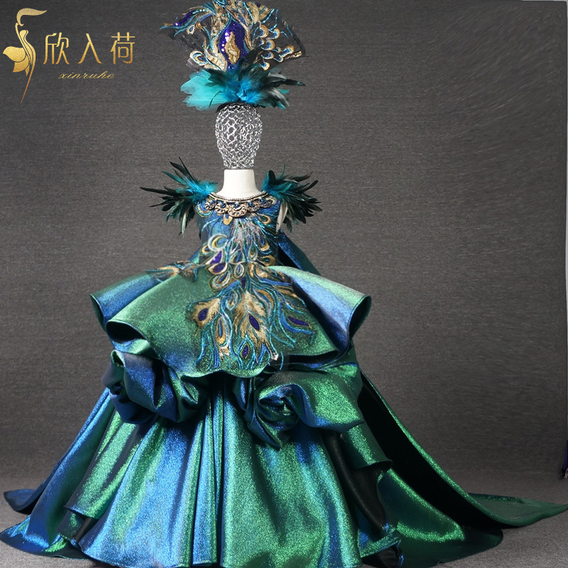 欣入荷大气儿童礼服拖尾模特T台走秀公主裙舞台演出服红毯春晚|msdalam kategori Kanak-kanak/Bayi/Keluarga dipasang, pakaian kanak-kanak - dari Buy2taobao.com untuk memberikan perkhidmatan ejen Taobao profesional membeli