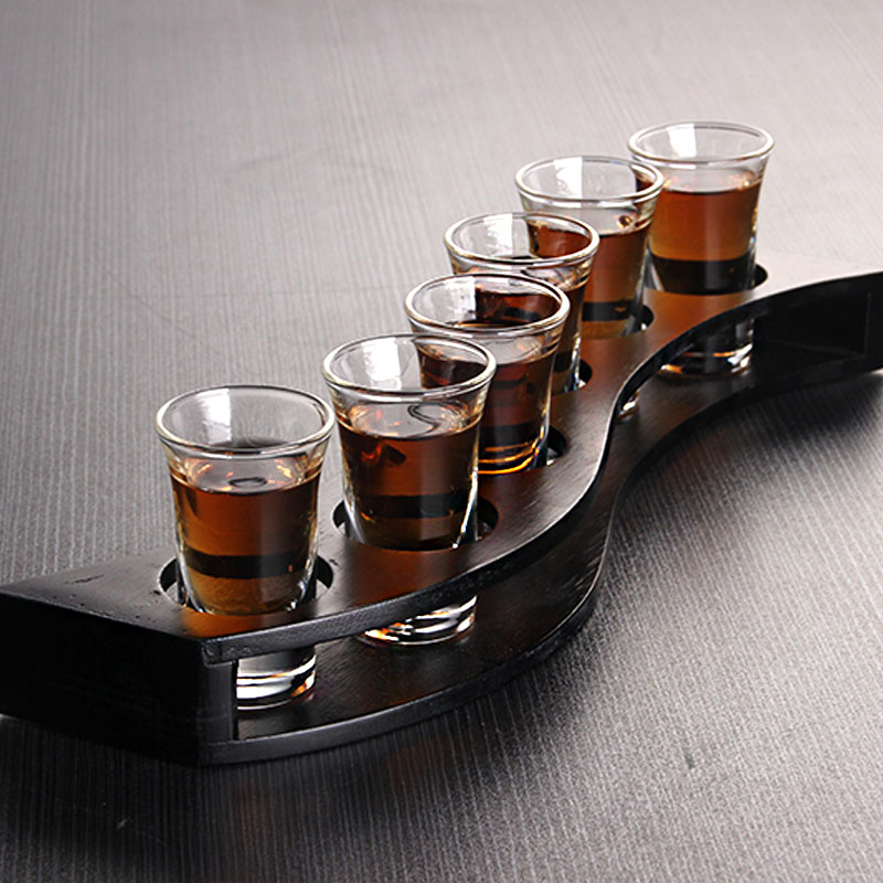 S型6孔竹制酒架 家用玻璃烈酒杯 杯架創意酒盅白酒酒具套裝 包郵在類目 餐飲具, 酒壺/酒杯/酒具, 酒架中 - 來自Buy2taobao.com提供專業的淘寶代購服務