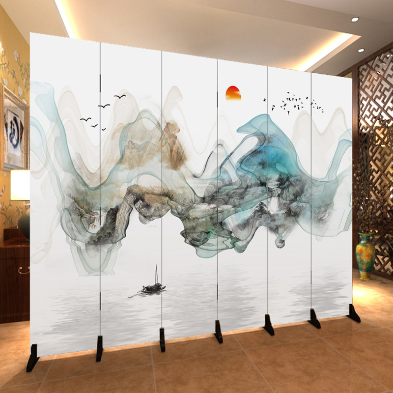 屏风装饰隔断墙客厅酒店办公室现代简约折叠中式写意山水布艺折屏|msdalam kategori perabot kediaman, skrin/tetingkap bunga, skrin lipatan - dari Buy2taobao.com untuk memberikan perkhidmatan ejen Taobao profesional membeli