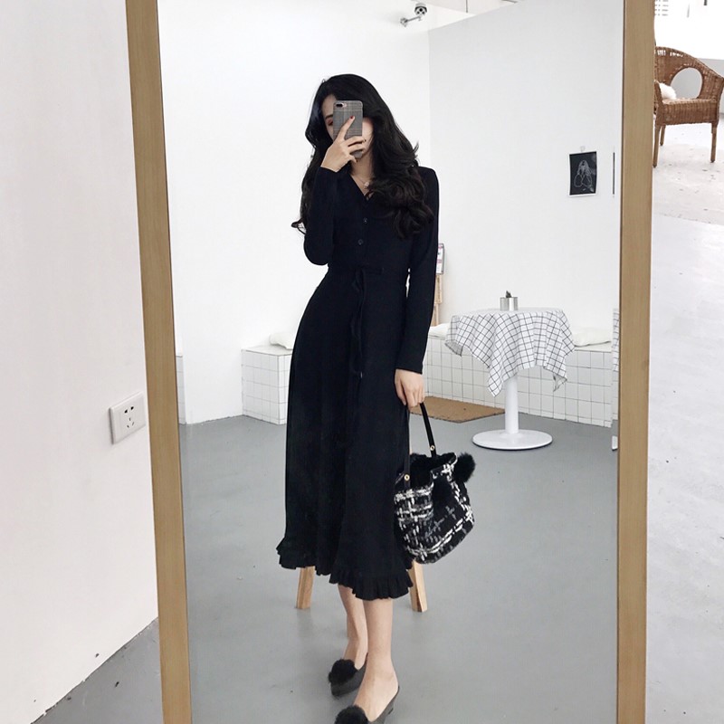东大门2019新款女装春季复古温婉气质V领修身打底港味长裙连衣裙|ruв категории персональные настройки/разработка услуг/DIY, платье сумки настройки, Специальные одежды, Аниме одежды/Косплей форму - от Buy2taobao.com для оказания профессиональной услуги покупки агента Taobao
