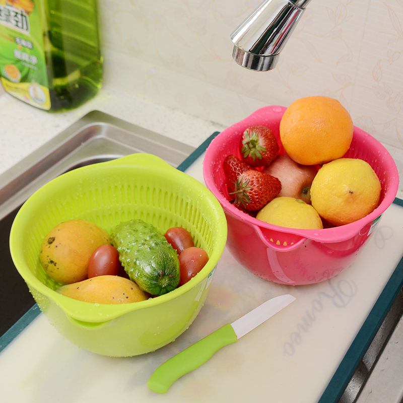 日本廚房家用洗菜筐 櫻桃葡萄水果雙層瀝水籃 食品塑料圓形小號在類目 餐飲具, 餐具, 果盆/果盤/果籃中 - 來自Buy2taobao.com提供專業的淘寶代購服務