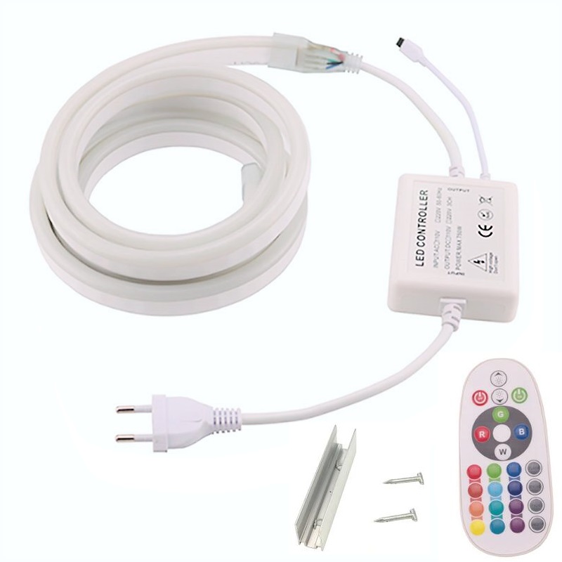 LED柔性灯条RGB霓虹灯带220V遥控灯带安装墙面双面发光灯带字体灯|ruв категории награду материалов, источник света, привел источник света, светодиодные лампы с - от Buy2taobao.com для оказания профессиональной услуги покупки агента Taobao