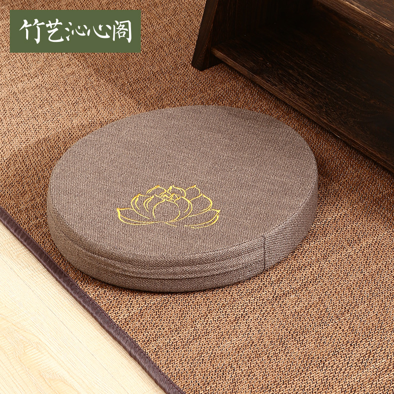 Japanese Lotus Lotus Flax circular Futon Seat cushion thickening Tatami Cushion Windows Seat cushion Meditation meditationin the Home Fabric , Cushion/Cushion/Sofa cushion , Futon category - from Buy2taobao.com to provide professional Taobao agent buy service