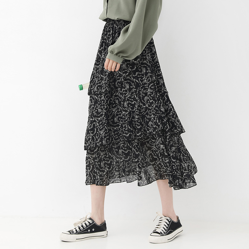 Kim Taipan/Deer original /2019 spring clothes new pattern Korean Edition Elastic waist Pendulum Mid length version Broken flowers Body skirtin the Women's clothing/Boutique , Skirts category - from Buy2taobao.com to provide professional Taobao agent buy service