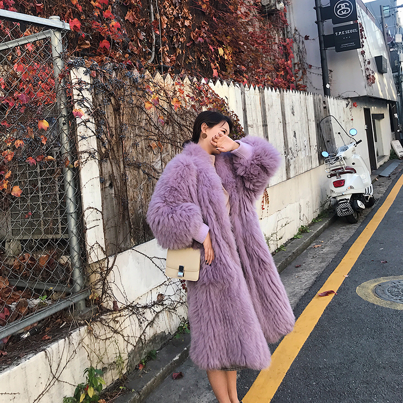 CC Studios CC leather and fur Soft Sprout Comfort Imported Blue Fox Back hair weave leather and fur have more cash than can be accounted for coat R137in the Women's clothing/Boutique , Fur category - from Buy2taobao.com to provide professional Taobao agent buy service