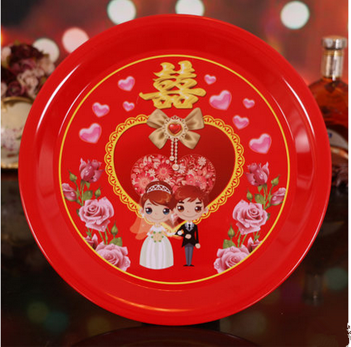 结婚托盘 大号托盘 婚庆用品 婚宴果品 敬酒敬茶 茶盘 铁托盘|ruв категории посуда, чайный сервиз, чайный поднос - от Buy2taobao.com для оказания профессиональной услуги покупки агента Taobao