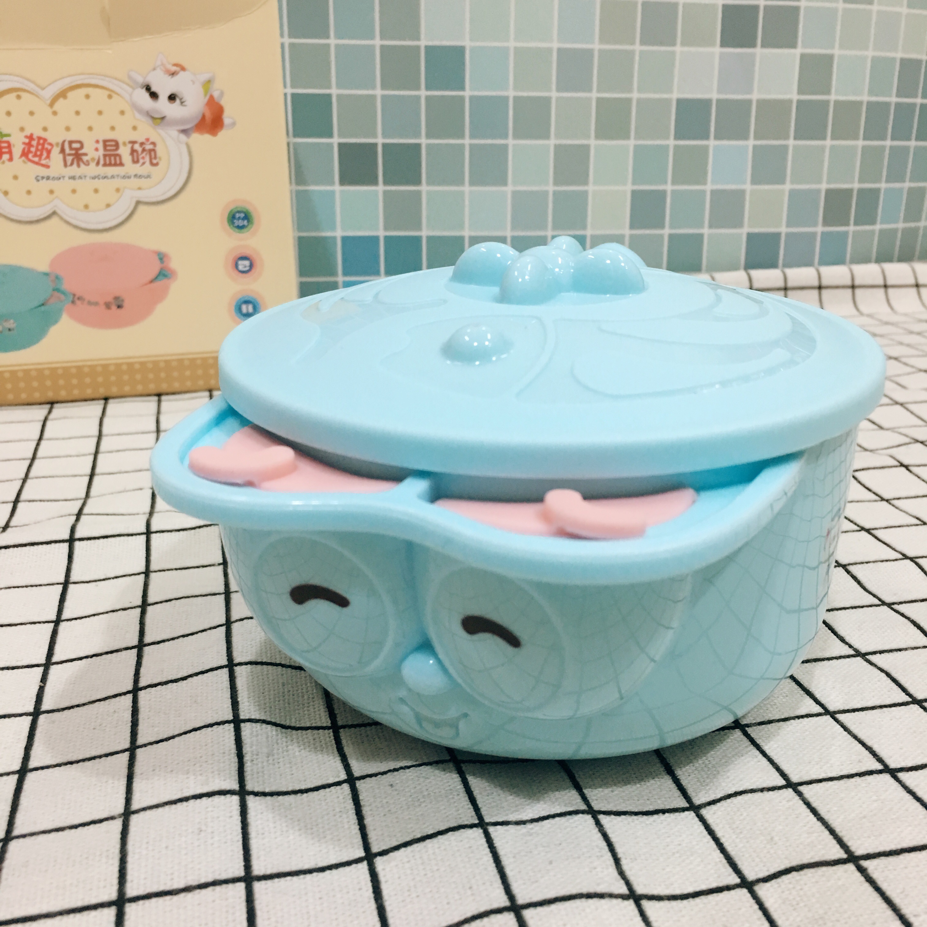 Aierjia 304 Meng Fun Heat preservation bowl Water insulation Bowl Infants Cutlery Set Children supplementary food bowlin the Tableware , Tableware , Bowl category - from Buy2taobao.com to provide professional Taobao agent buy service