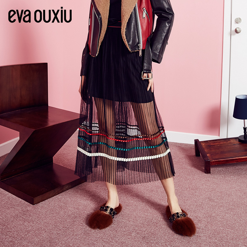 evaouxiu伊华欧秀商场同款年冬季女装新款高腰网纱半身长裙|ruв категории Женская одежда, юбка - от Buy2taobao.com для оказания профессиональной услуги покупки агента Taobao