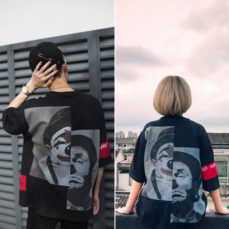 短袖男国潮日系韩版潮流时尚欧美风个性恶搞上衣hiphop嘻哈t恤男|ruв категории Мужская одежда, футболка - от Buy2taobao.com для оказания профессиональной услуги покупки агента Taobao