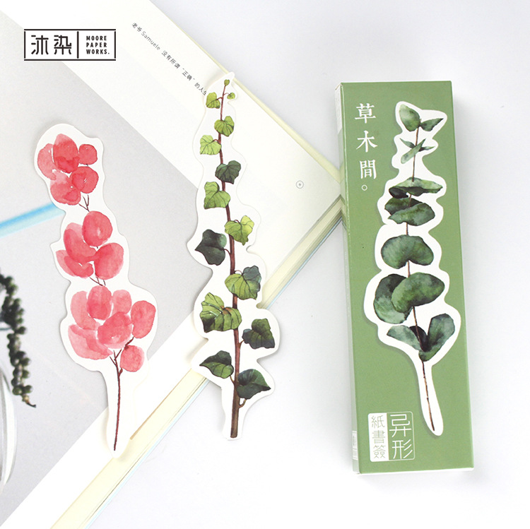 Between plants Special-shaped box-packed Paper quality bookmark Botany Leaf flowers and plants literature fresh card Hand account decorate source materialin the Electronic Dictionary/Electronic paper book/Stationery , The paper book , Bookmarks category - from Buy2taobao.com to provide professional Taobao agent buy service