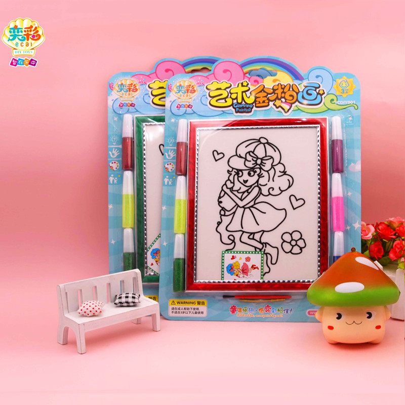 David Choi Art powder painting kindergarten children manual make DIY Color painting Rubber painting Sand painting 6in the Toy/Childs/Puzzle/Building block/Model , Handmade/Creative DIY , Sand painting/Plastic painting/Other paintings category - from Buy2taobao.com to provide professional Taobao agent buy service