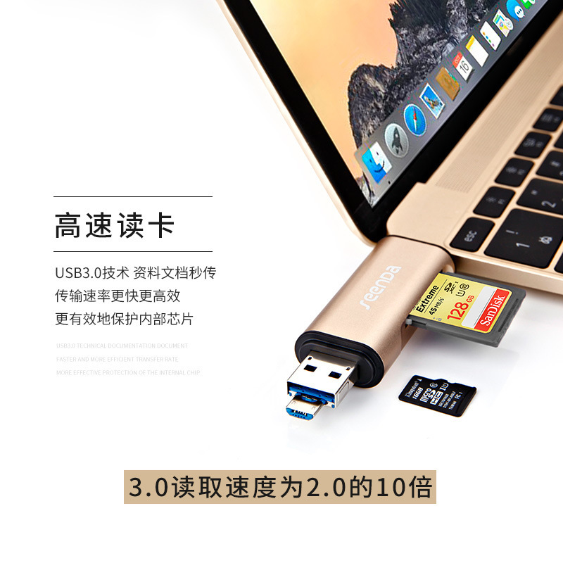 跨境壹件代發usb3.0高速type-c轉tf sd卡三合壹鋁合金多功能讀卡在類目 3C數碼配件, 數碼周邊, 讀卡器中 - 來自Buy2taobao.com提供專業的淘寶代購服務