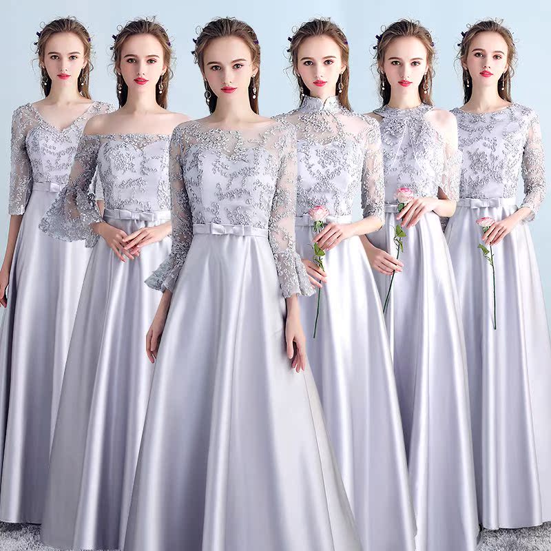2019 new pattern Dress rental marry SongQin Girlfriends loaded Sisters Bridesmaid Dresses have more cash than can be accounted for grey graduation full dressin the Women's clothing/Boutique , Wedding/Cheongsam/Formal dress , Formal dress/Evening category - from Buy2taobao.com to provide professional Taobao agent buy service