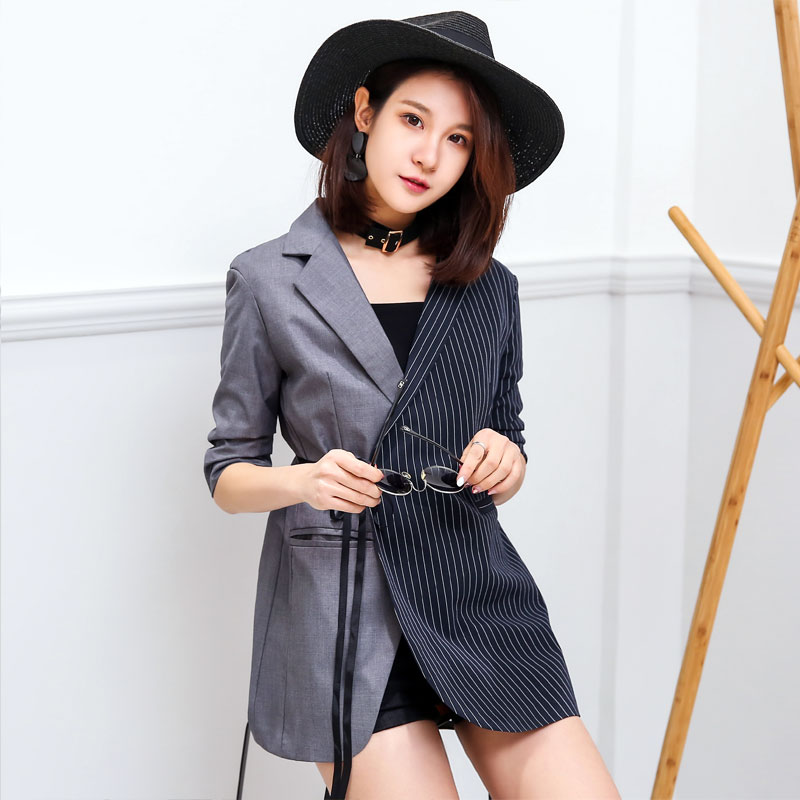 春夏新款中长款修身百搭西装女韩版中袖休闲时尚薄款显瘦西服外套在类目 女装/女士精品, 西装中 - 来自Buy2taobao.com提供专业的淘宝代购服务
