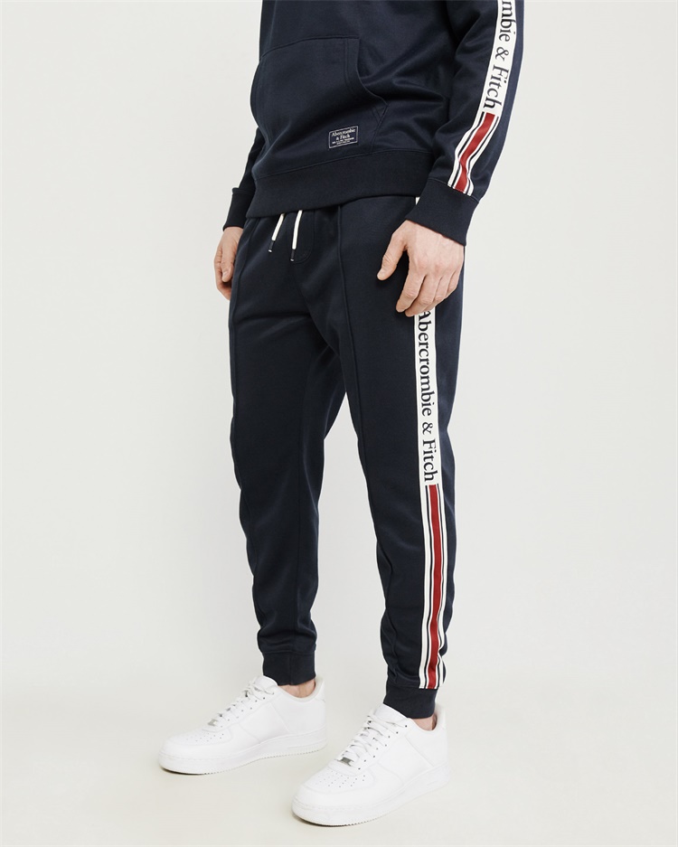 美国直发af正品新款代购AbercrombieFitch男LOGO镶边经编慢跑卫裤在类目 男装, 休闲裤中 - 来自Buy2taobao.com提供专业的淘宝代购服务