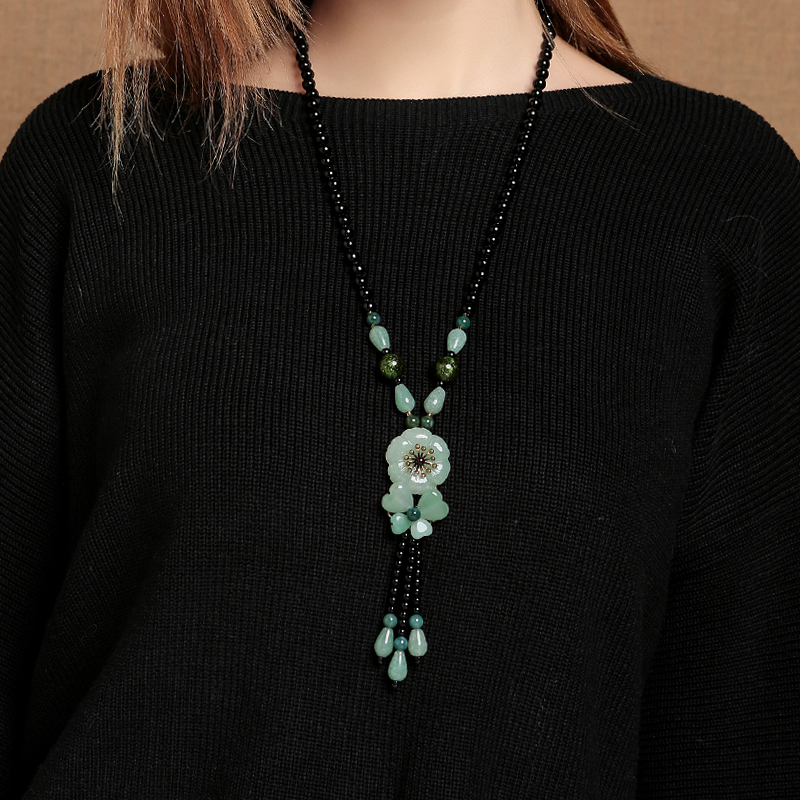 Stark Jewelry green Tanglin jade Nation fashion Vintage Style sweater chain have more cash than can be accounted for Like a breath of fresh air Cardigan Accessories Necklacein the Accessories/Fashion Jewelry, Necklace category - from Buy2taobao.com to provide professional Taobao agent buy service