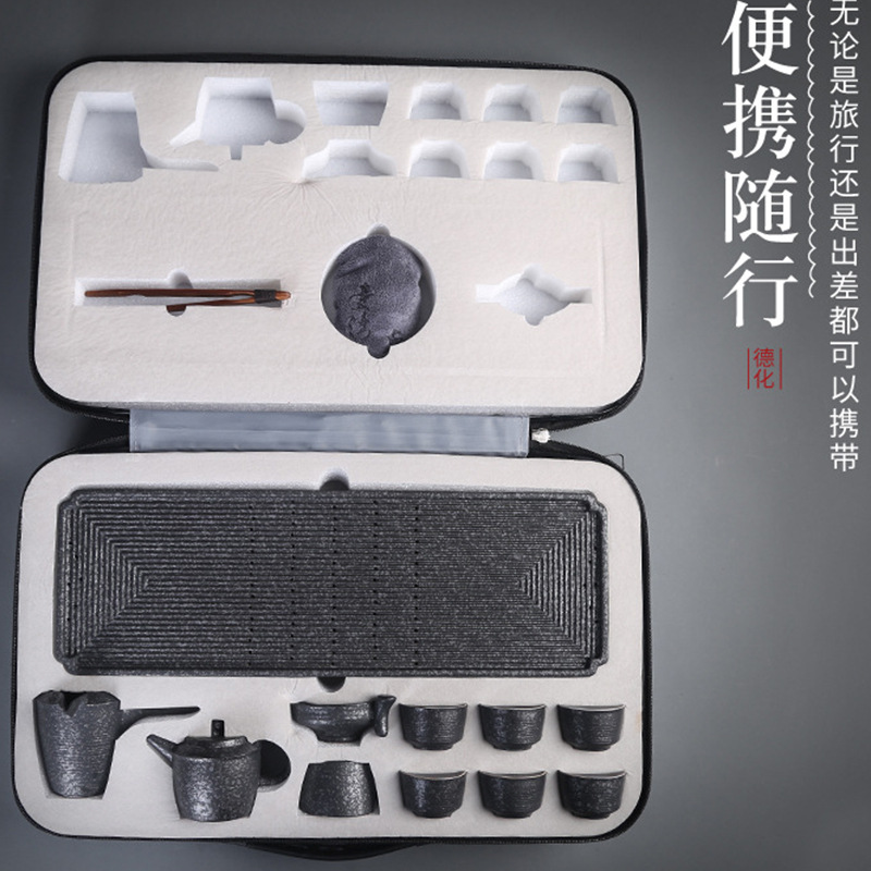 Pottery tea set travel Tea Set Portable Kung Fu Tea Tea set Gift customizationin the Tableware , Tea set , Tea package category - from Buy2taobao.com to provide professional Taobao agent buy service