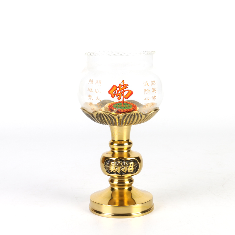纯铜 酥油灯 佛前 6/7/9/10寸招财玻璃油灯 佛教用品 佛堂供灯|msdalam kategori Aksesori rumah, hiasan - dari Buy2taobao.com untuk memberikan perkhidmatan ejen Taobao profesional membeli