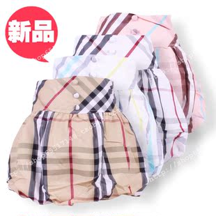  童裙 儿童灯笼裙 女童超短裙 花苞裙 公主裙 格子 外贸童装 女裙