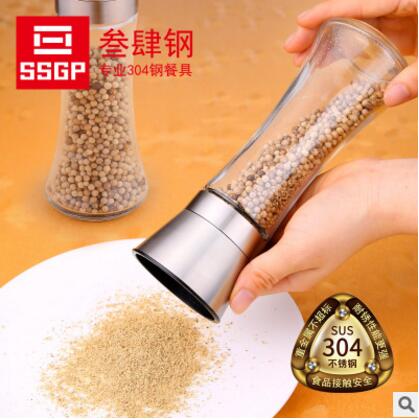 304不锈钢胡椒研磨器胡椒粉花椒研磨器手动黑胡椒研磨瓶调味瓶罐在类目 厨房/烹饪用具, 厨用小工具/厨房储物, 储物瓶罐/厨房储物器皿, 调味瓶罐中 - 来自Buy2taobao.com提供专业的淘宝代购服务