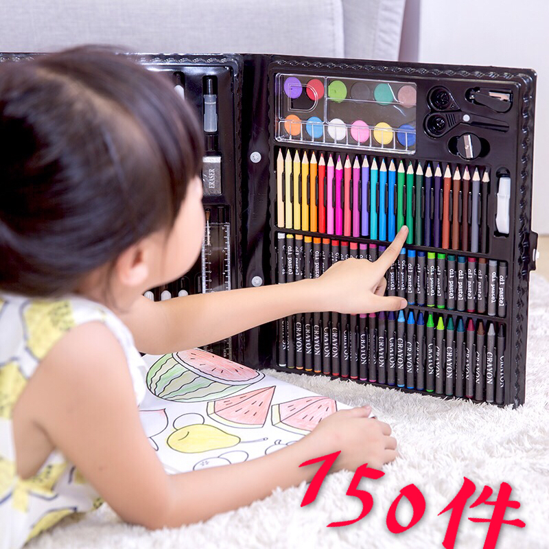 150件套儿童绘画笔套装移动的画室美术礼盒水彩笔油画棒蜡笔工具|msdalam kategori Kamus elektronik/buku kertas elektronik/alat tulis, alat lukisan/kayu dicat/bekalan Calligraphy, gouache/cat air/pen lukisan minyak khusus - dari Buy2taobao.com untuk memberikan perkhidmatan ejen Taobao profesional membeli