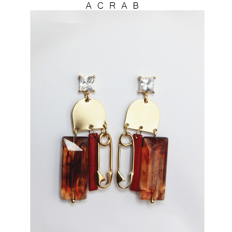 2018 F/W Agency purchase Curved needle Metal tassels Earrings Ear Studsin the Accessories/Fashion Jewelry, Earring , Earrings category - from Buy2taobao.com to provide professional Taobao agent buy service