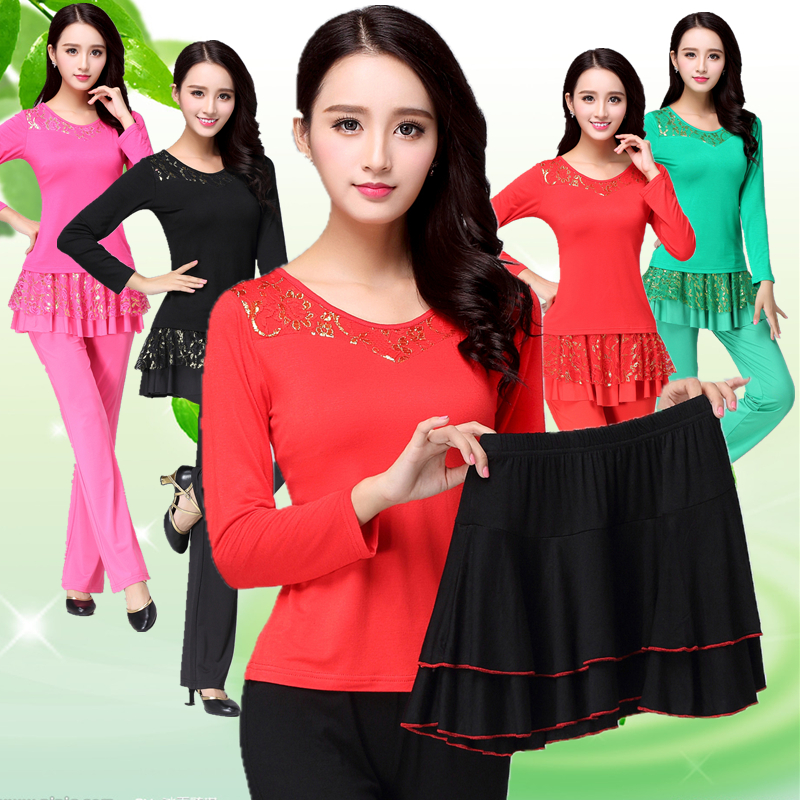 square dance clothing new pattern suit Spring Long sleeve modal jacket show Practice Dance costume skirt Culottein the Sports/Yoga/Fitness/Fans supplies , Dance/Aerobics/Gymnastics , Square Dance , Square Dance Tops category - from Buy2taobao.com to provide professional Taobao agent buy service