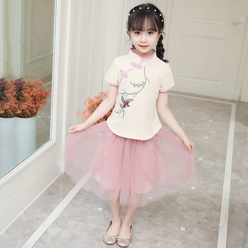 girl Hanfu summer children Tang costume Chinese style Little Girl Ruskirt CUHK Retro Princess Dressin the Children/Baby/Family fitted , Children's Robes/Costume/National costume , Costume category - from Buy2taobao.com to provide professional Taobao agent buy service